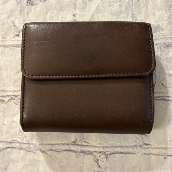 GENUINE LEATHER CHOCOLATE BROWN WALLET KISS LOCK COIN POCKET & BILL POCKET - Picture 2 of 7